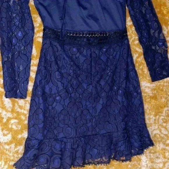 Two sisters the label, backless fit and flare lace sleeve party dress 6 NWT - Picture 6 of 7